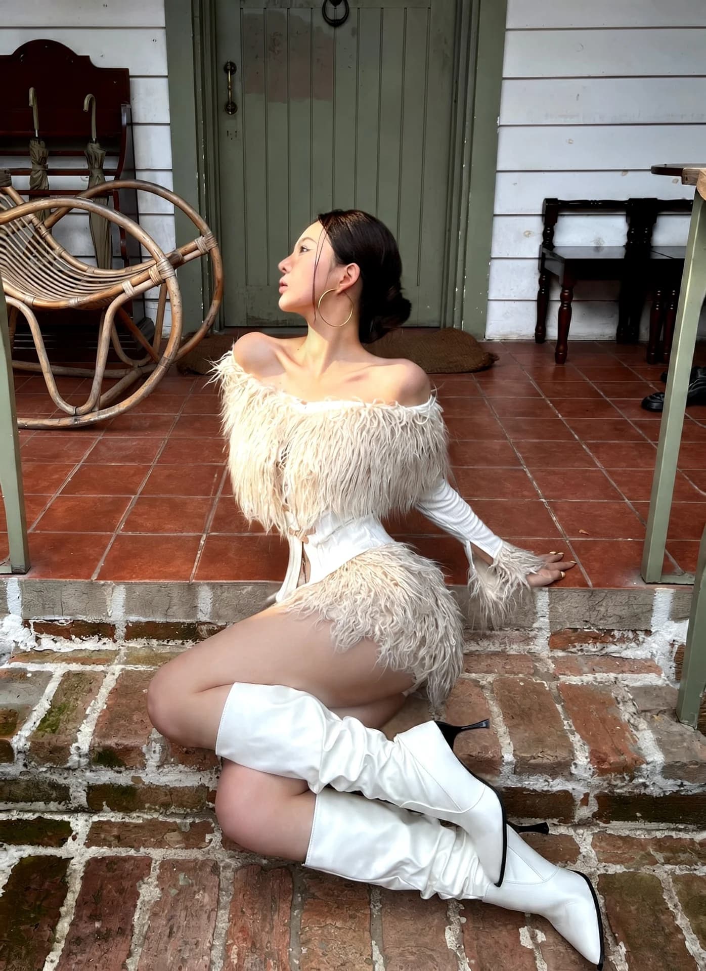 Our girl in Fur Set.