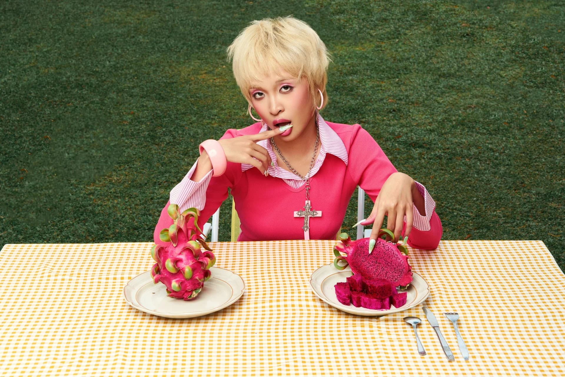 Sink your teeth into the pink.