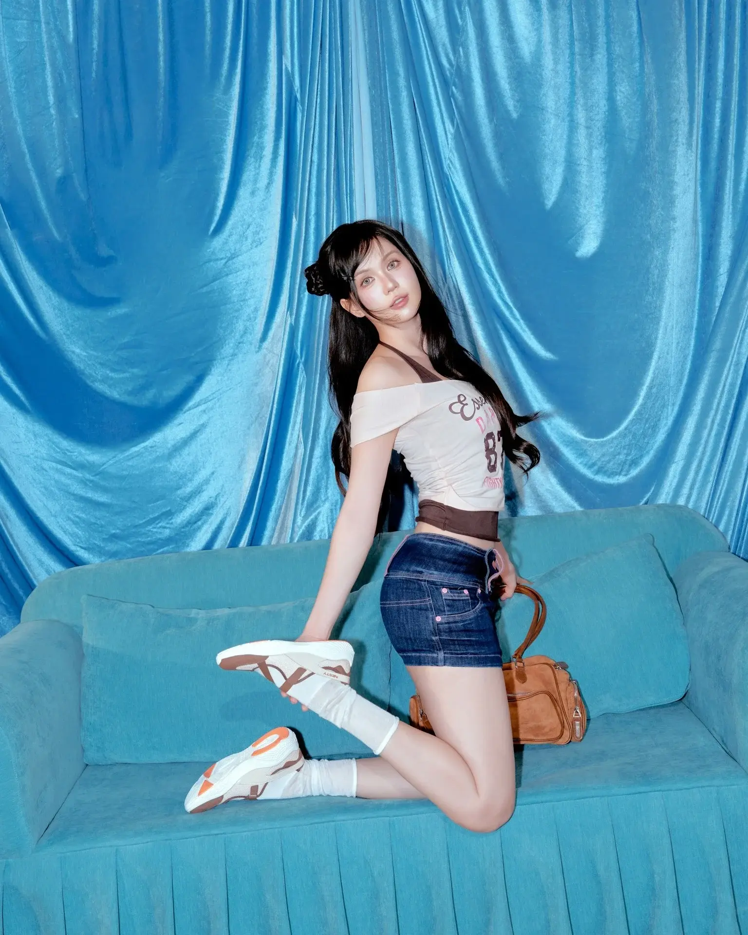 Spotted: Ms Ngoc Trinh in Juicy Top x Candy Skirt.