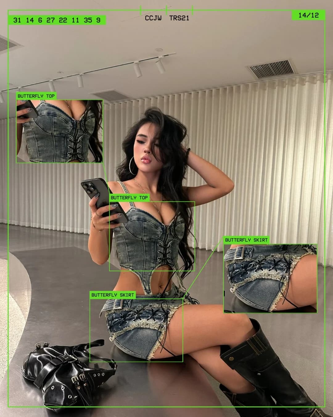 Our girl in Butterfly Set.